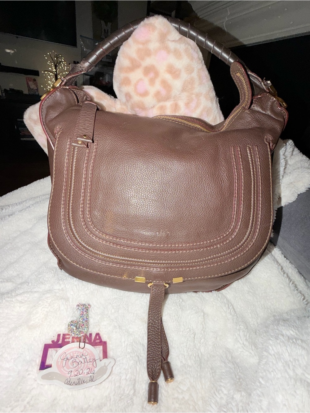Chloé Marcie Large Dark Brown Hobo